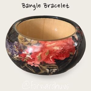 Artistic Wide Cuff Bracelet - Unique Wearable Art